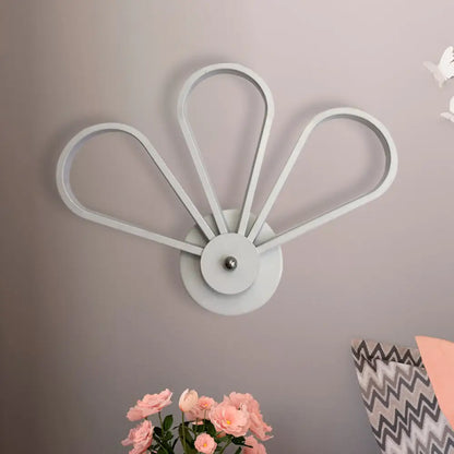 DecorBites™ White Acrylic LED Modernist Wall Sconce Lamp with Clover Shape for Bedroom Wall Mount Lighting
