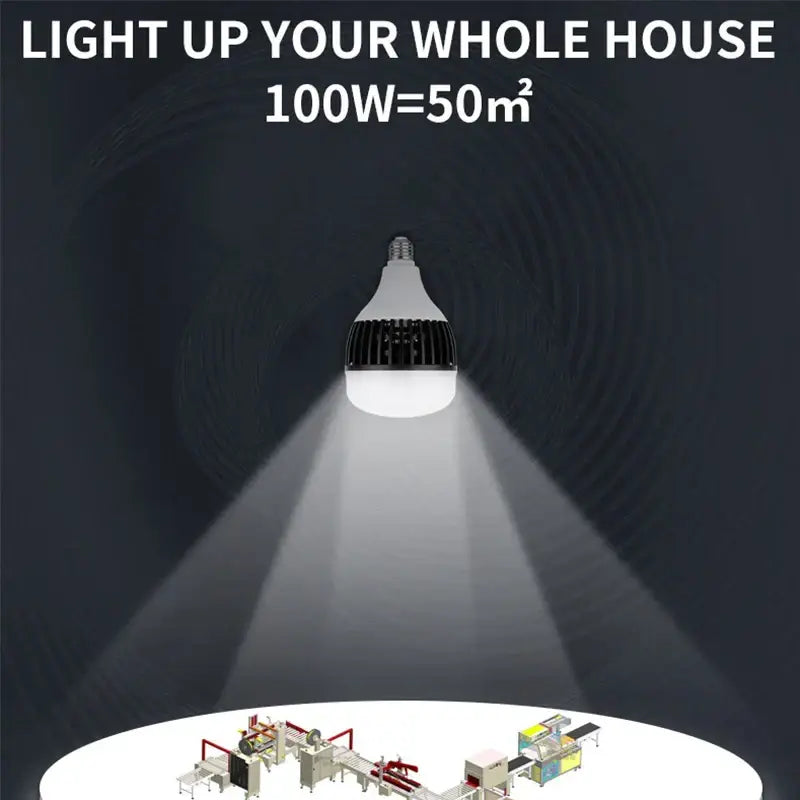 White and black 100w e27 led bulb kitchen high power light