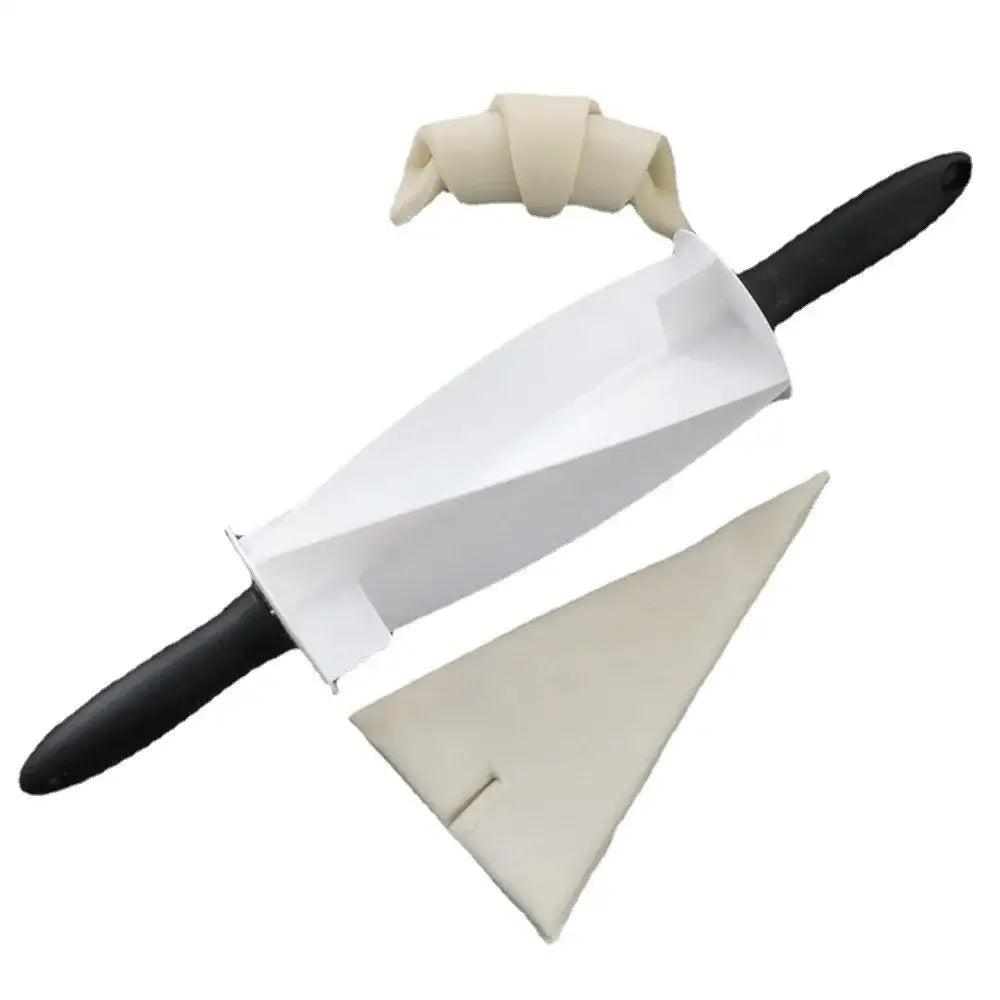 White and black croissant bread wheel cutter kitchen pastry tool