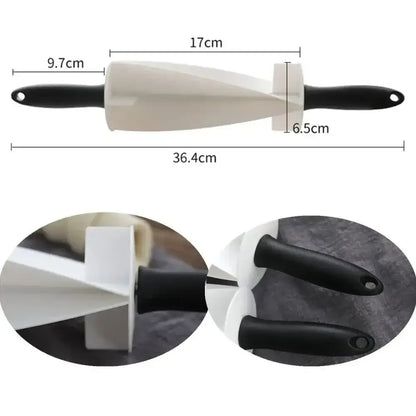 White and black croissant bread wheel cutter kitchen pastry tool