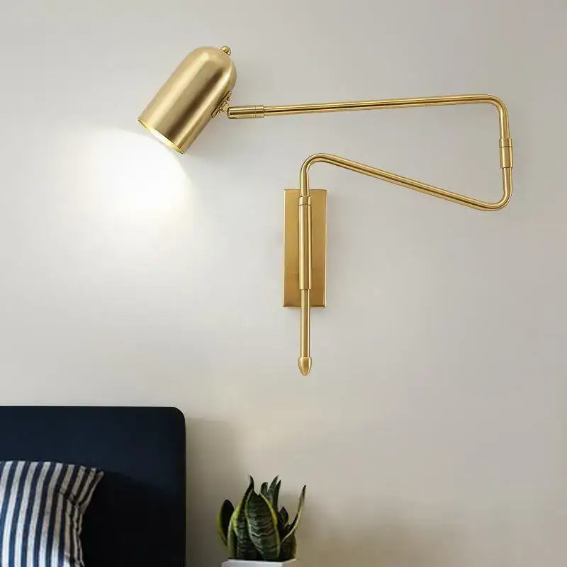 White and brass astronaut wall sconces bedroom wall lamp