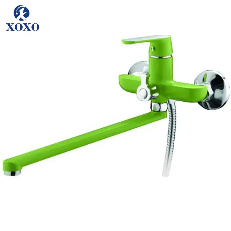 White and chrome bathtub shower faucet bathroom handheld showerhead
