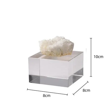 White and gold crystal coralline ornaments living room decor