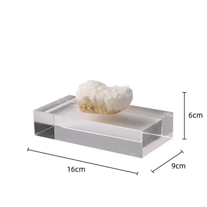 White and gold crystal coralline ornaments living room decor