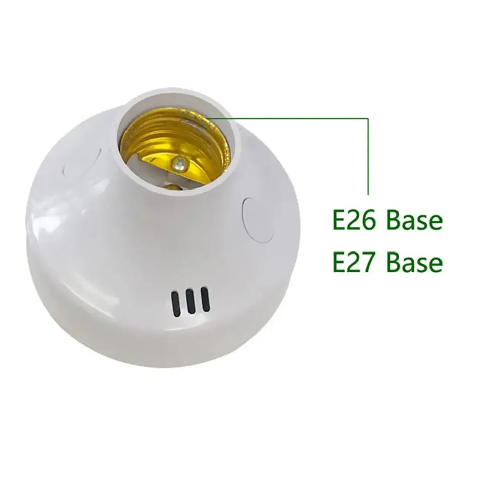 White and gold e27 led lamp base with remote – bedroom timer socket