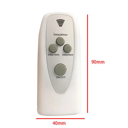 White and gold e27 led lamp base with remote – bedroom timer socket