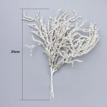 White and gold glitter artificial branches home decor living room