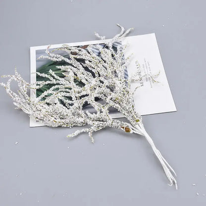 White and gold glitter artificial branches home decor living room