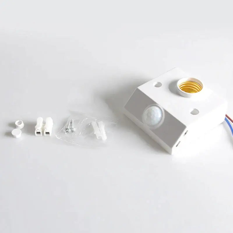 White and gold infrared motion sensor lamp holder bedroom light