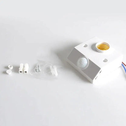 White and gold infrared motion sensor lamp holder bedroom light