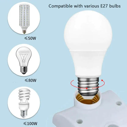 White and gold infrared motion sensor lamp holder bedroom light
