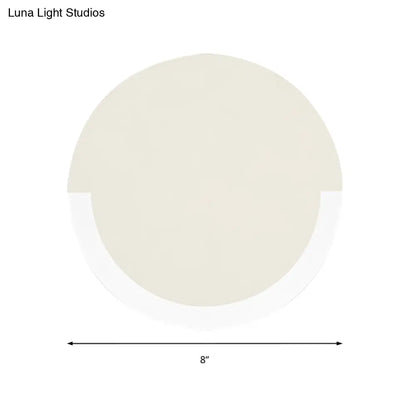 DecorBites™ White and Gold Round Acrylic LED Wall Sconce for Bedroom - Warm/White Light