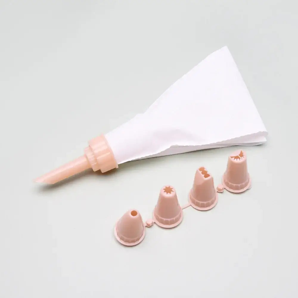 White and gray cake cream decorating gun kitchen pastry syringe set