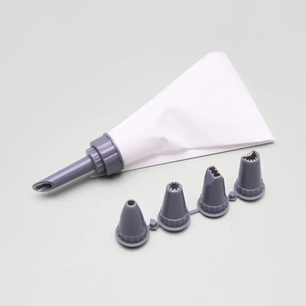 White and gray cake cream decorating gun kitchen pastry syringe set