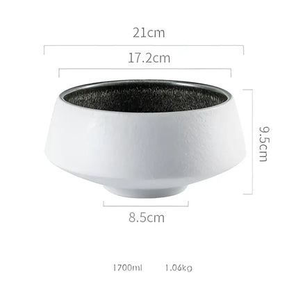 White and grey ice cracked glaze ceramic dinnerware set dining room