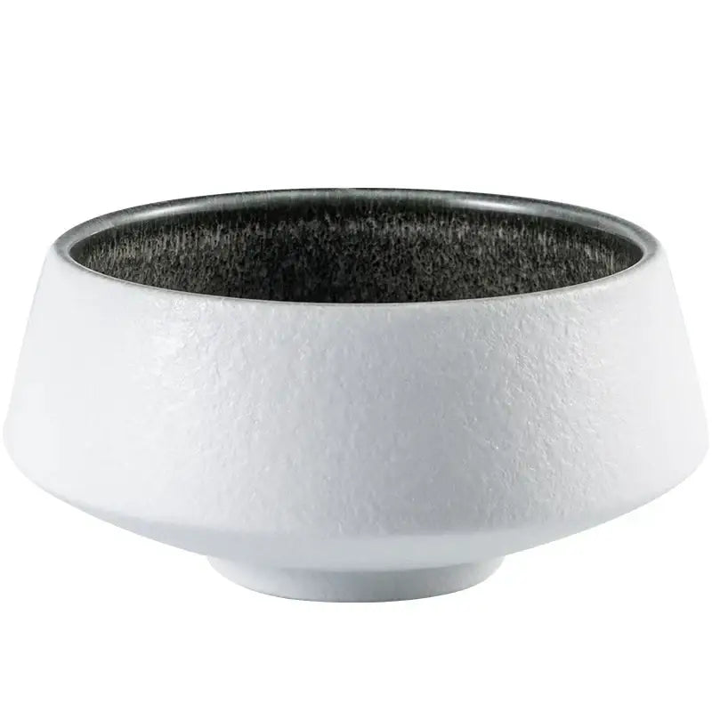 White and grey ice cracked glaze ceramic dinnerware set dining room