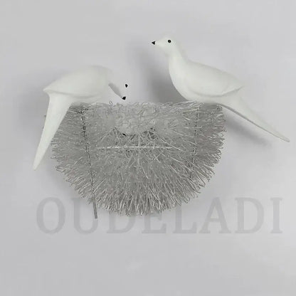 White and orange bird nest led wall lamp bedroom decorative light