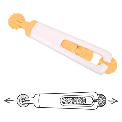 White and orange dough roller cutter kitchen decorative pastry tool