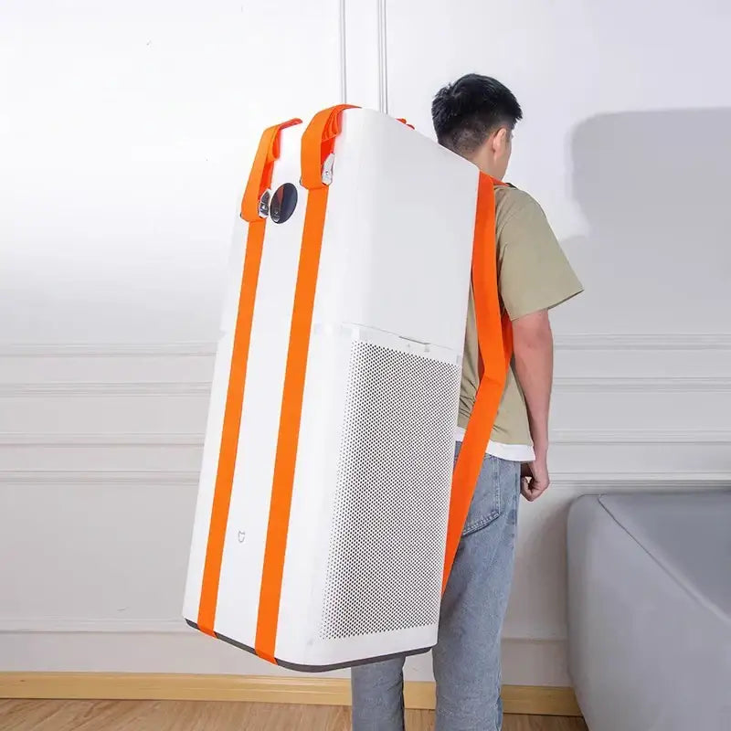 White and orange furniture lifting straps living room moving belt