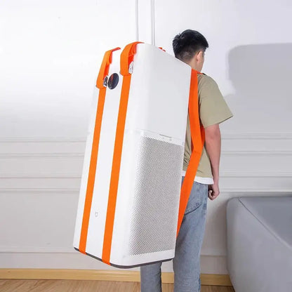 White and orange furniture lifting straps living room moving belt