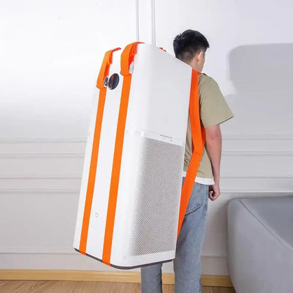 White and orange furniture lifting straps living room moving belt