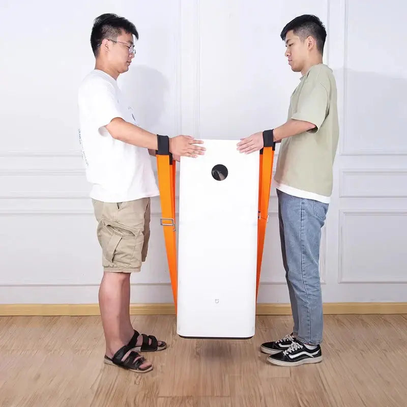 White and orange furniture lifting straps living room moving belt