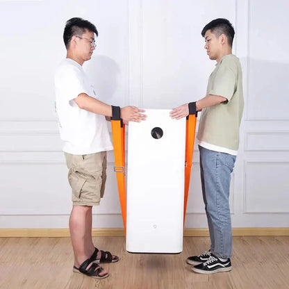 White and orange furniture lifting straps living room moving belt