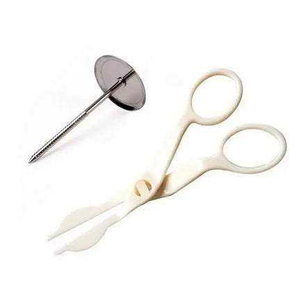 White and pink cream flower scissors set kitchen cake decorating tool