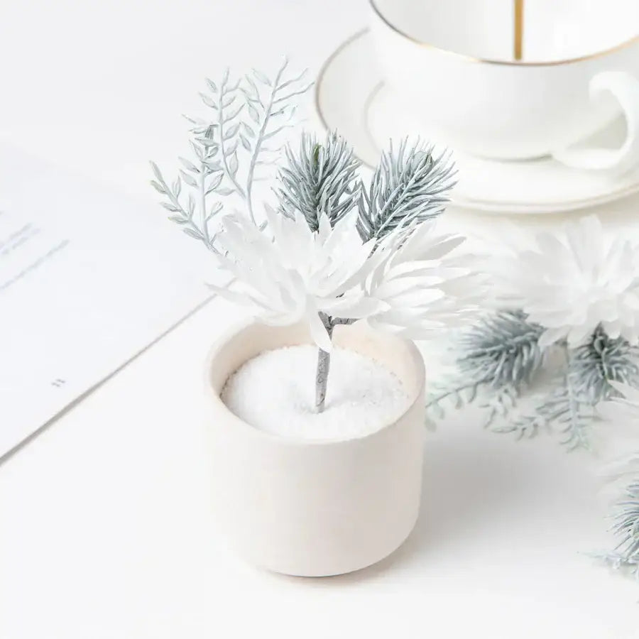 White and silver artificial flowers garland wedding decor living room