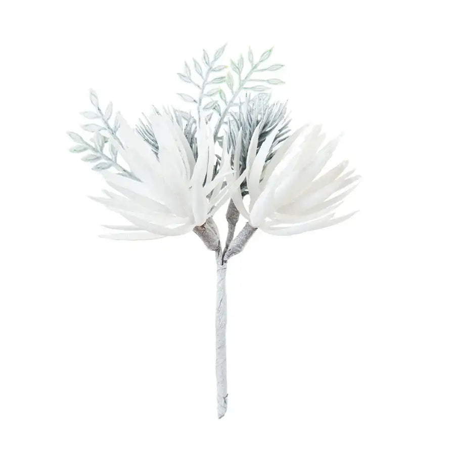 White and silver artificial flowers garland wedding decor living room