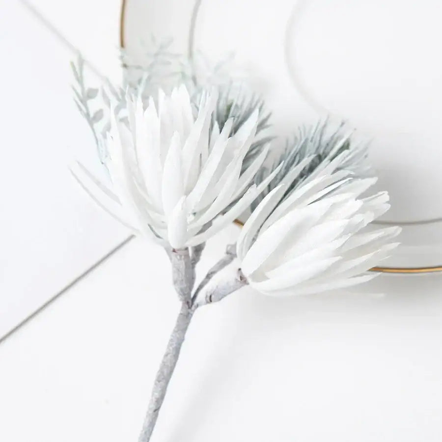 White and silver artificial flowers garland wedding decor living room