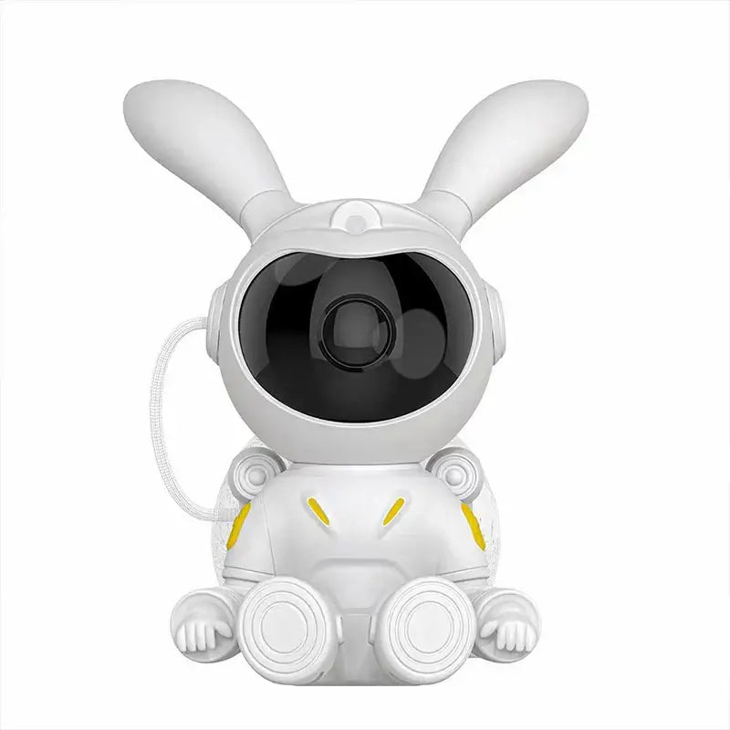 White and yellow galaxy bunny astronaut night light bedroom decor