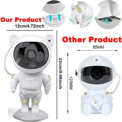 White astronaut star night light projector for bedroom moon base