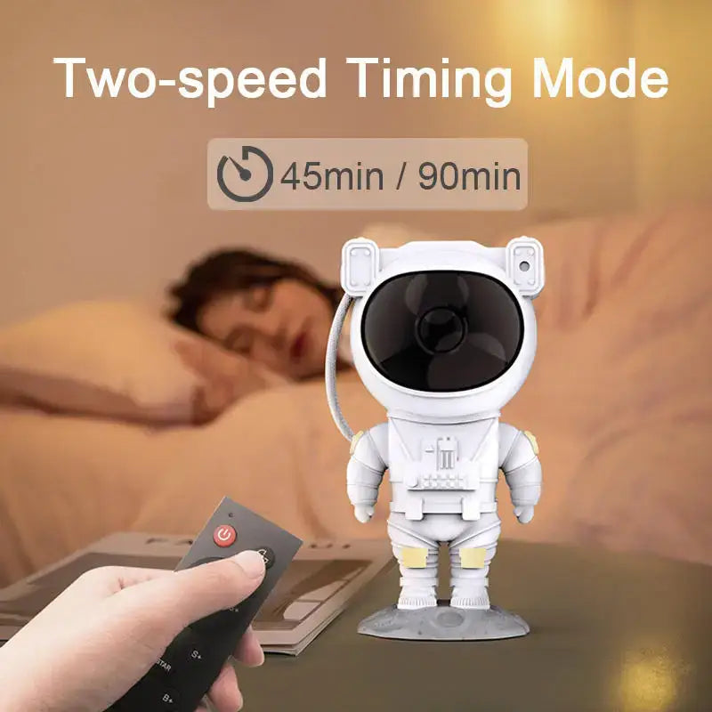 White astronaut star night light projector for bedroom moon base