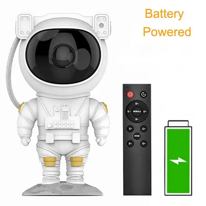 White astronaut star projector night light bedroom galaxy decor