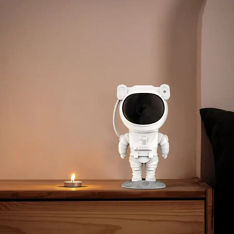 White astronaut star projector night light bedroom galaxy decor
