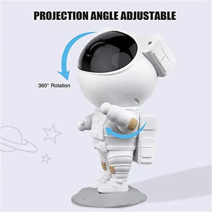 White astronaut star projector night light bedroom galaxy decor