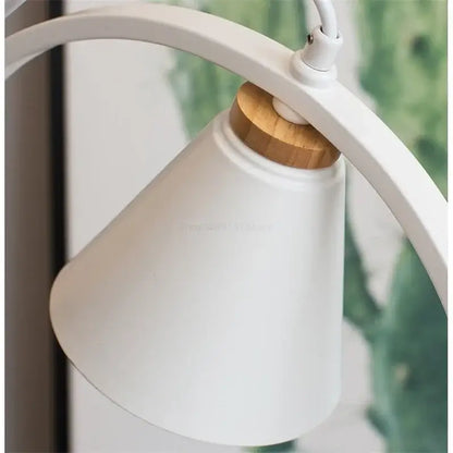 White bird iron ring pendant light for bedroom ceramic decor
