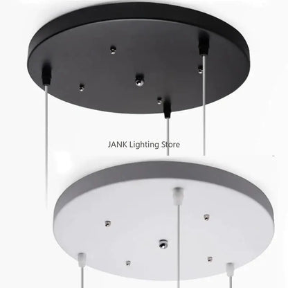 White & black pendant light ceiling mount canopy with hooks dining room