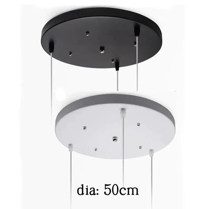 White & black pendant light ceiling mount canopy with hooks dining room