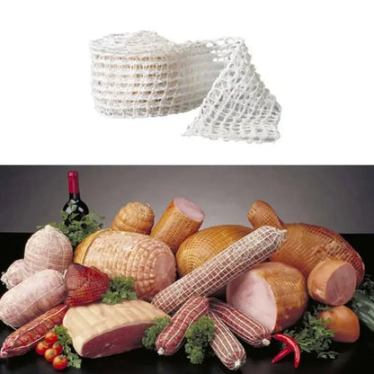 White butcher’s string roll meat mesh netting for kitchen display