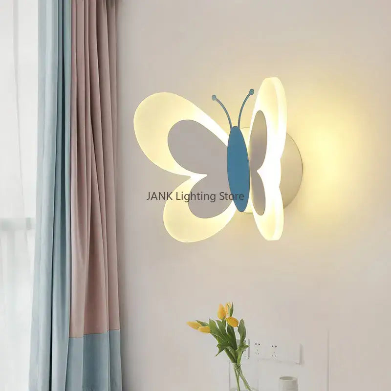 White butterfly led wall lamp bedroom light