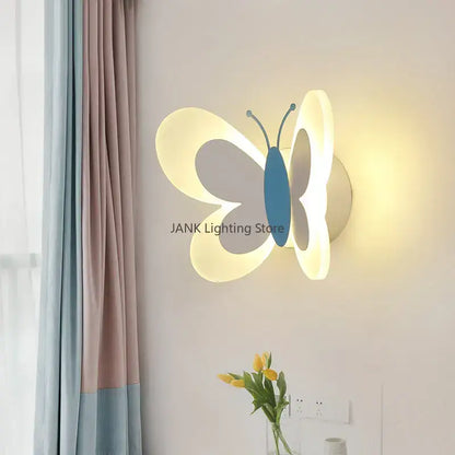 White butterfly led wall lamp bedroom light