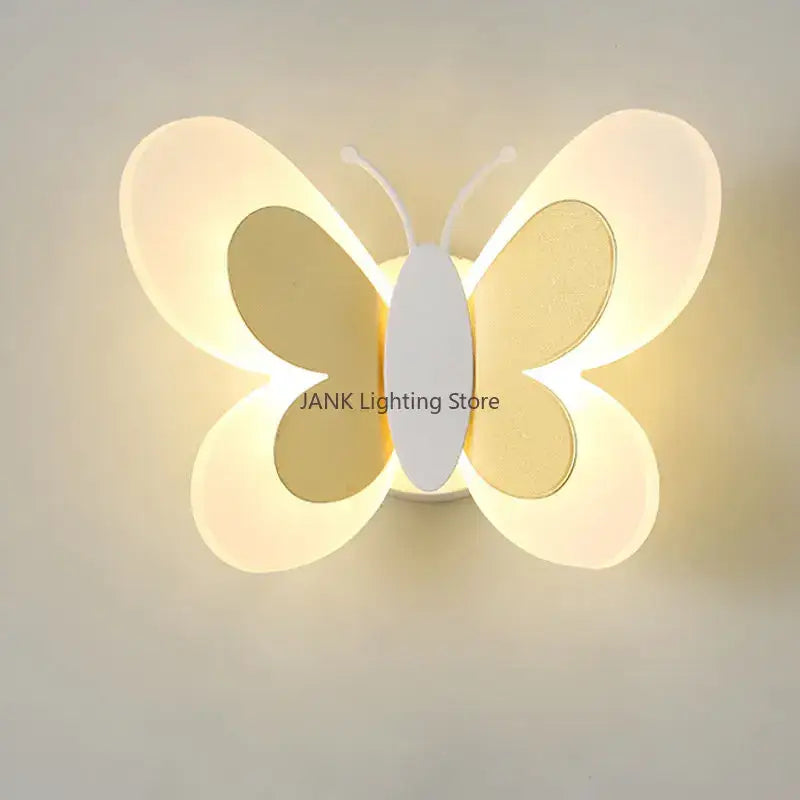 White butterfly led wall lamp bedroom light