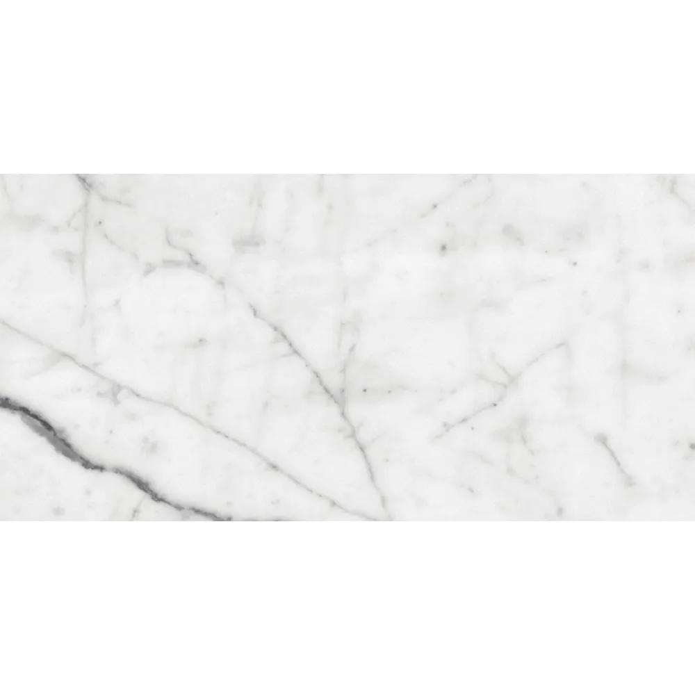 White Carrara Honed Marble Tiles 6x12
