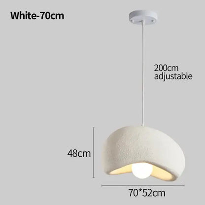 White cement wind cloud pendant light living room trio