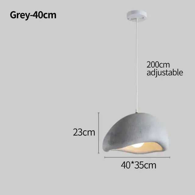 White cement wind cloud pendant light living room trio