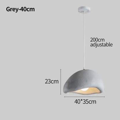 White cement wind cloud pendant light living room trio