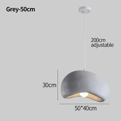 White cement wind cloud pendant light living room trio