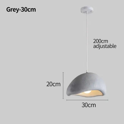 White cement wind cloud pendant light living room trio